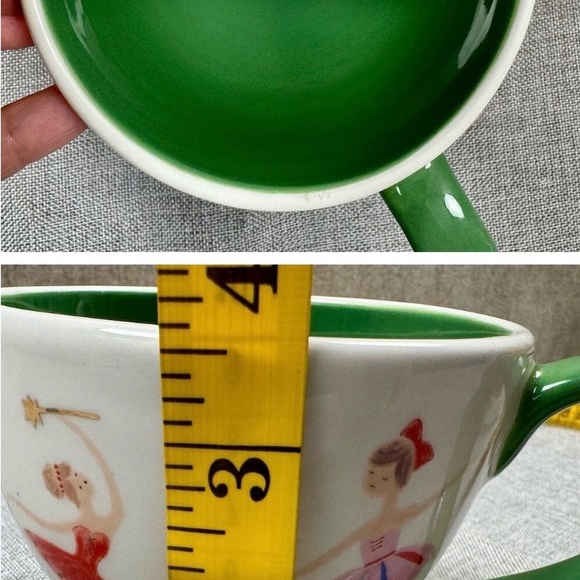 Robert Stanley Christmas ballet ballerina cup. Green or red handle. No flaws. - Picture 4 of 4